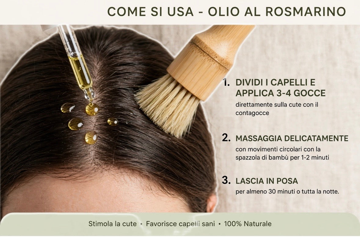 Rito al rosmarino- Olio ricrescita capelli + spazzola